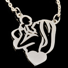 Срібне кольє мати з дитиною арт. 6/25кл